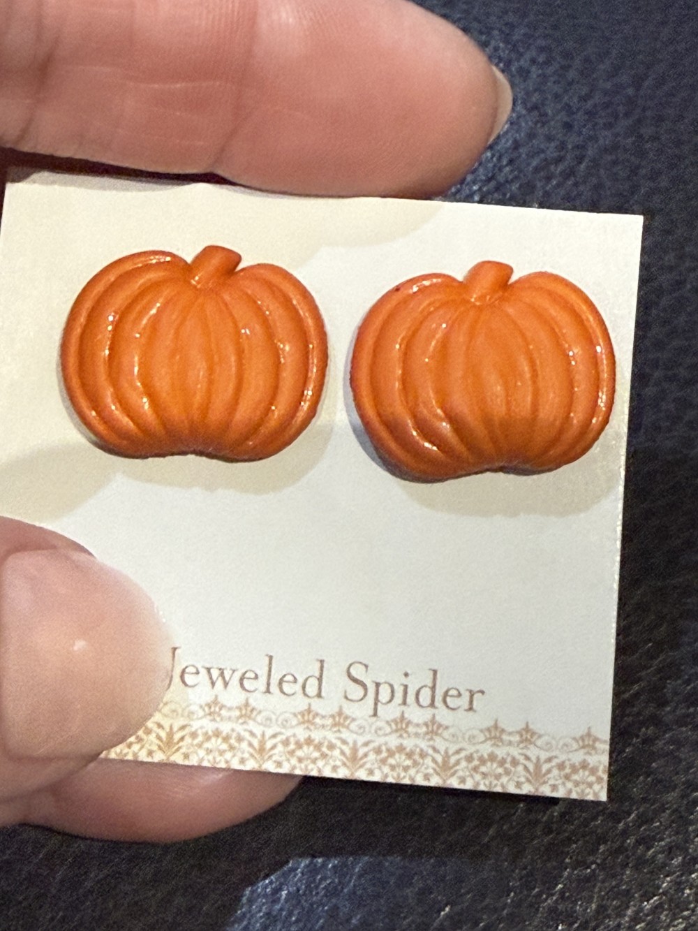 Stud Earrings - Pumpkin