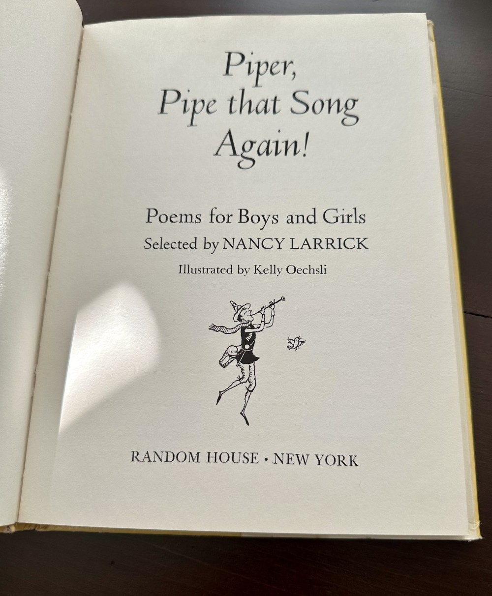 Children’s book- Piper, Pipe That Song Again, 1965