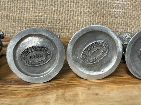 Four Avon Pewter Bears