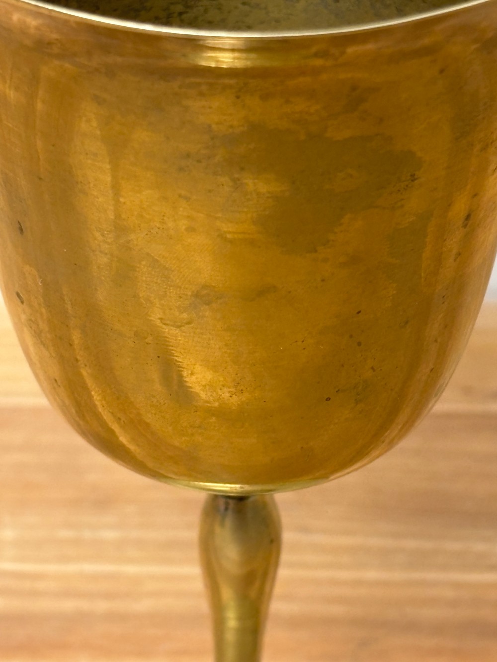 Goblet Leonard Brass Tone Silverplate Vintage Drinkware 7 in
