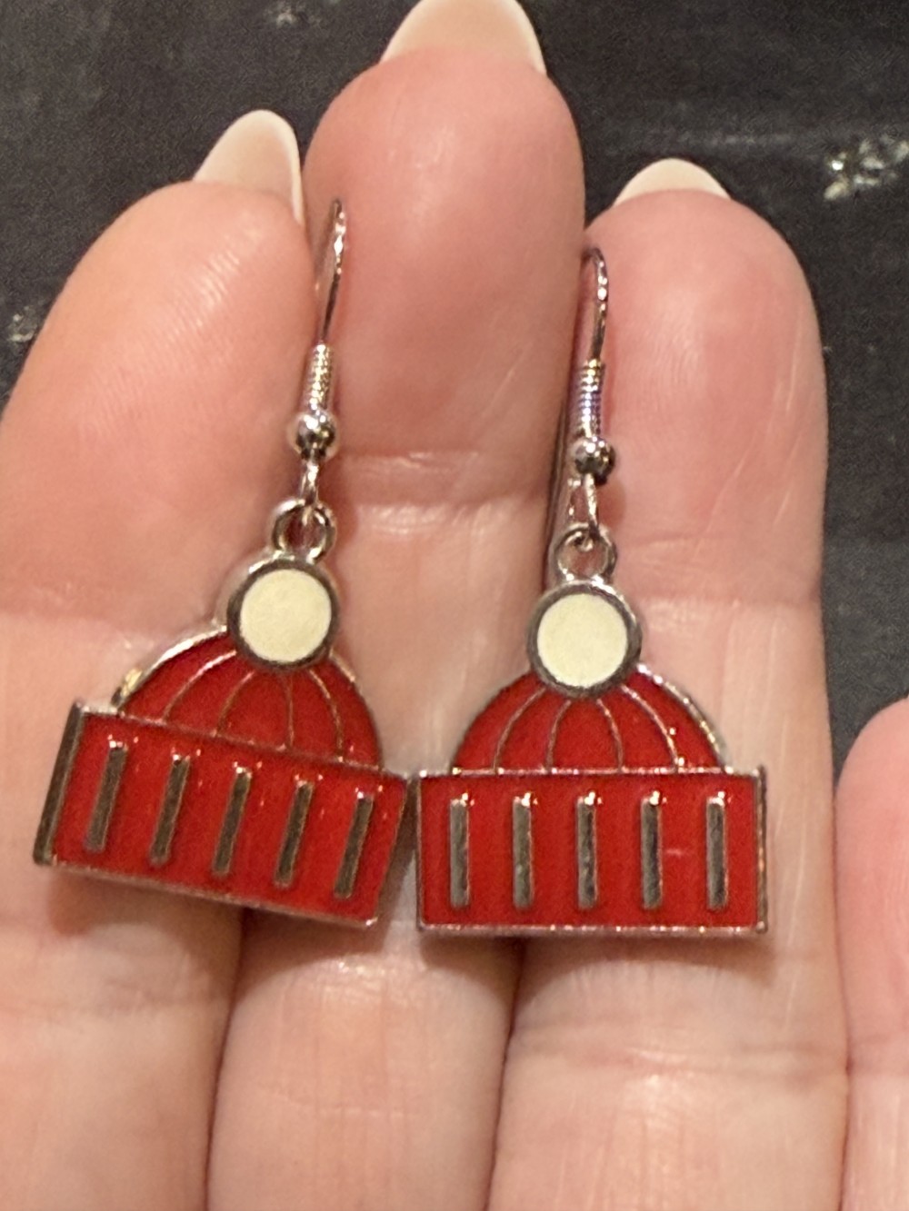Earrings - Winter Stocking Cap, Winter Hat