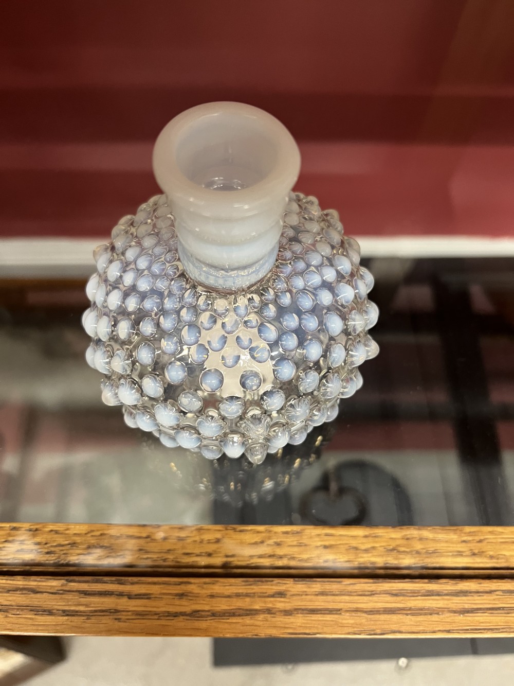 Fenton White Opalescent Hobnail Vase