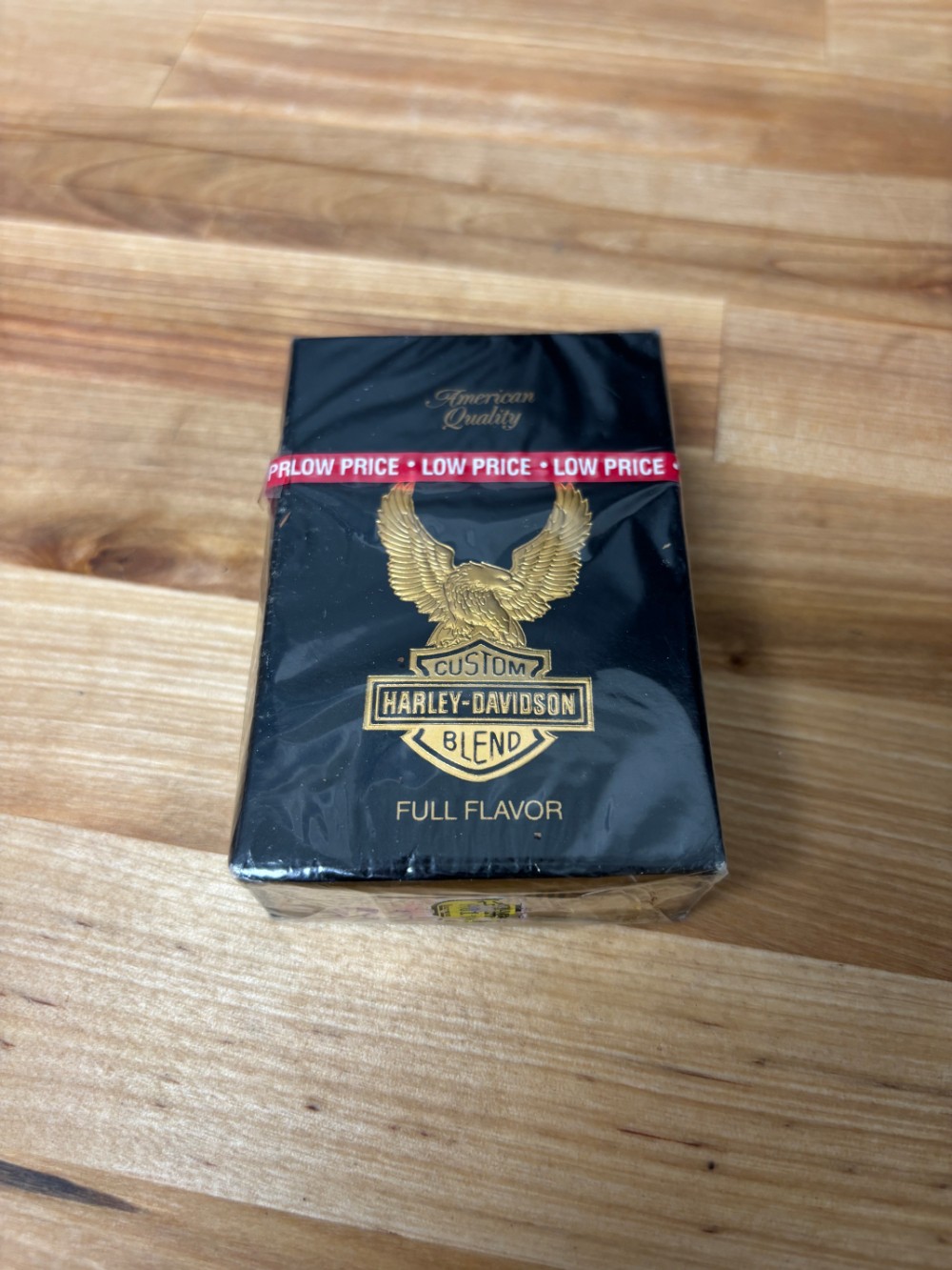 Harley Davidson Custom Blend Full Flavor Cigarette Pack Vintage Advertising