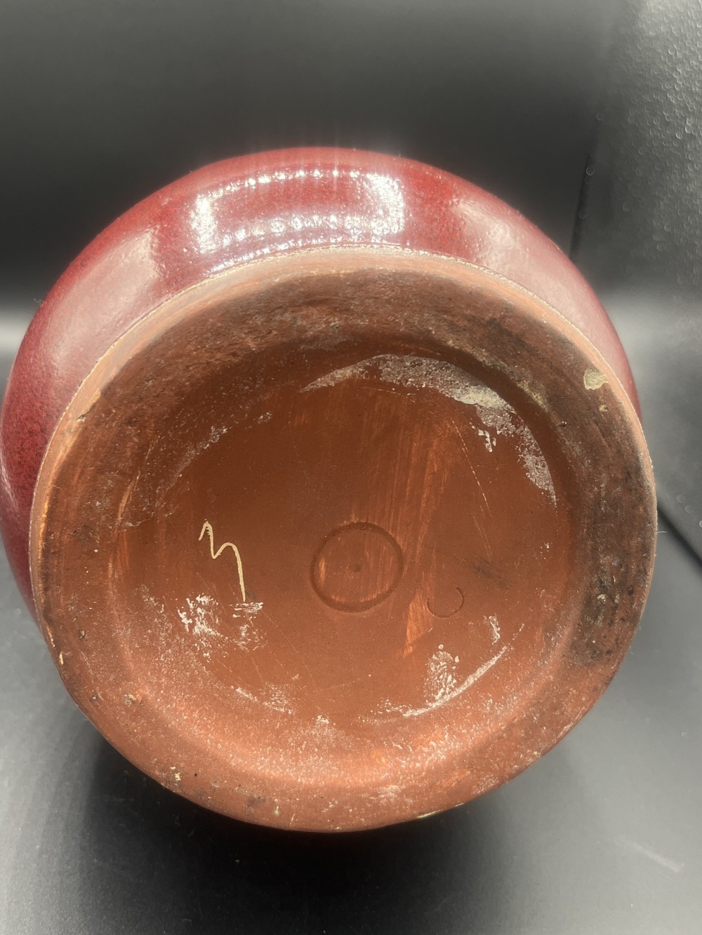 Vtg Red clay pottery vase (Shiwan Pottery)