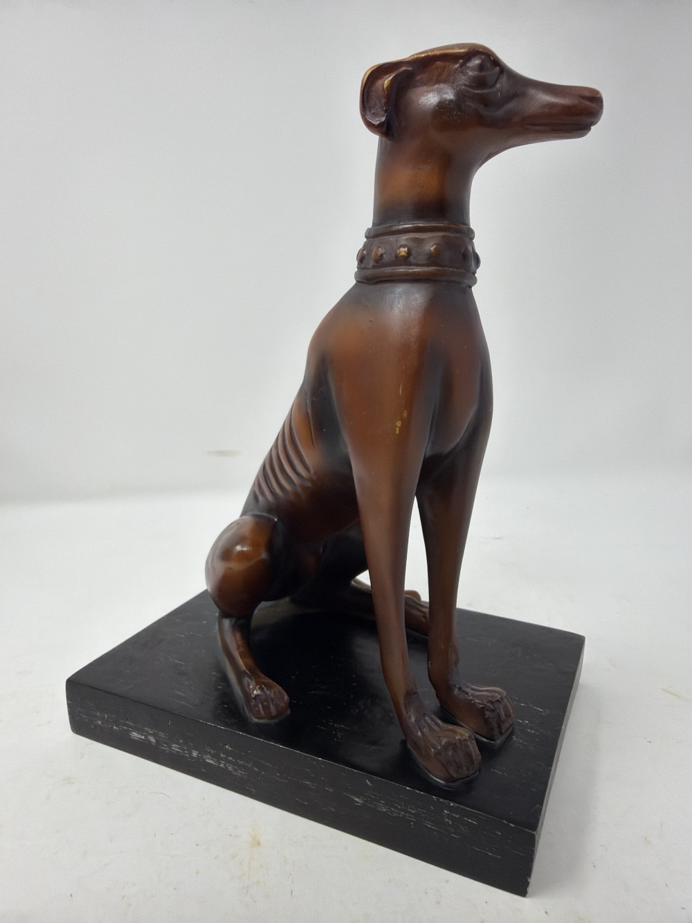Vtg Greyhound-Style Dog on Base