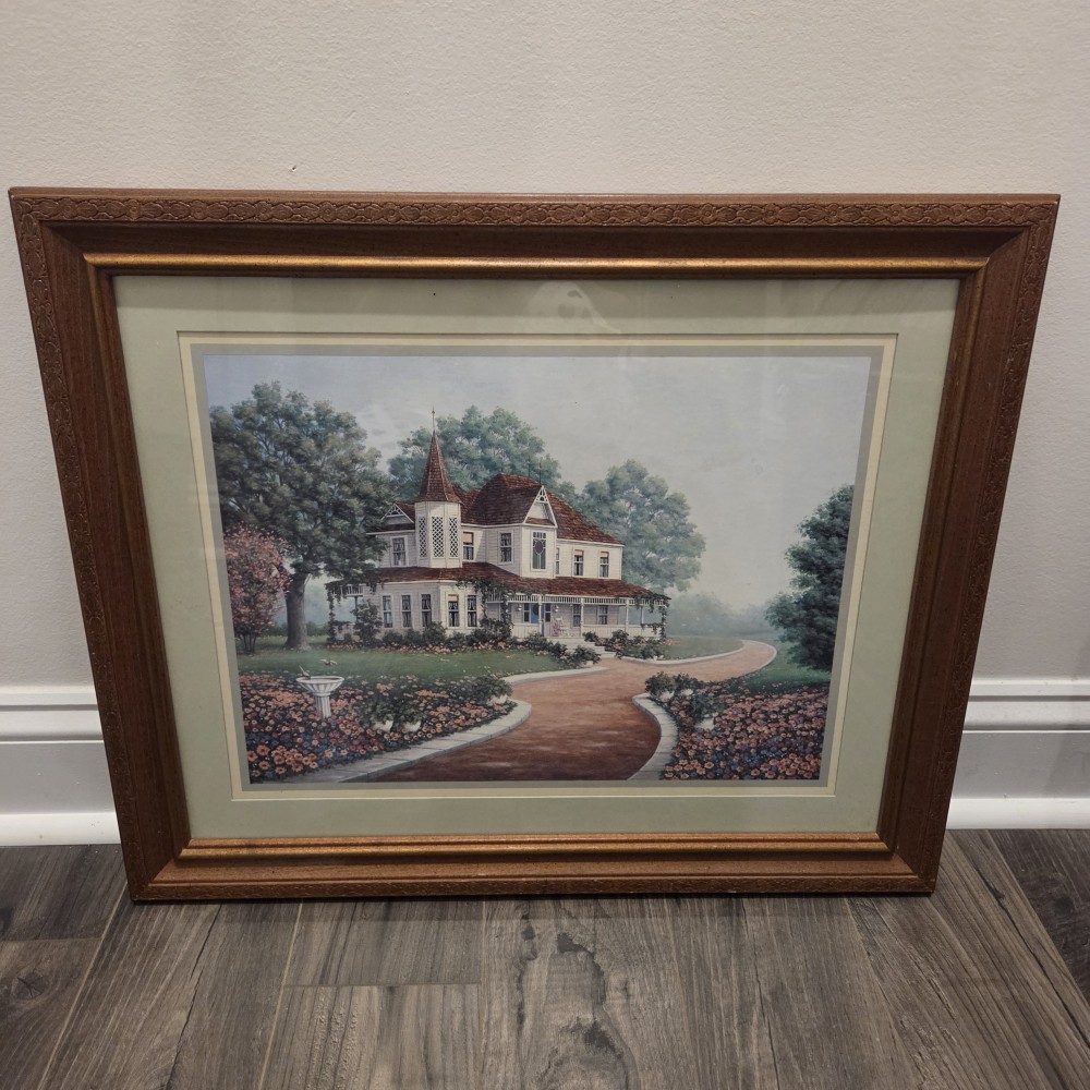 VTG Homco Home Interiors Victorian House Painting