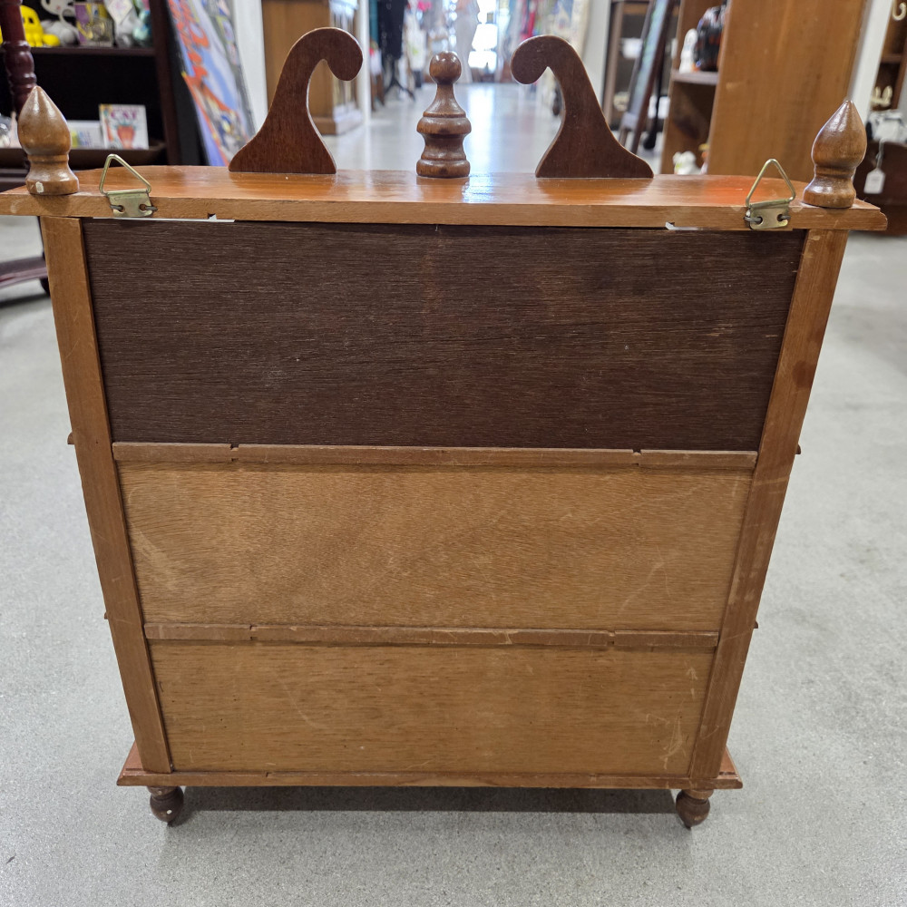 VTG Wooden Curio Cabinet with Glass Door