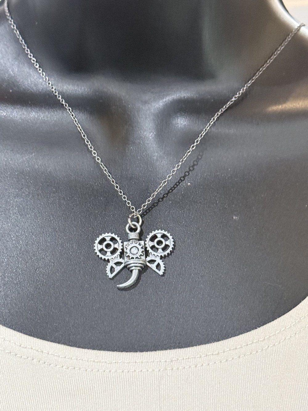 Pendant Necklace - Steampunk Insect in Pewter, Fly