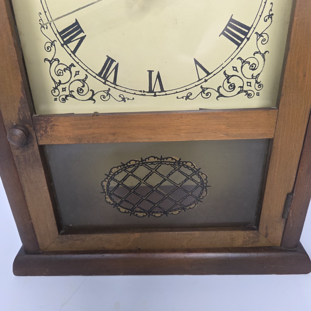 VTG German Steeple Clock Battery Operated, Works!
