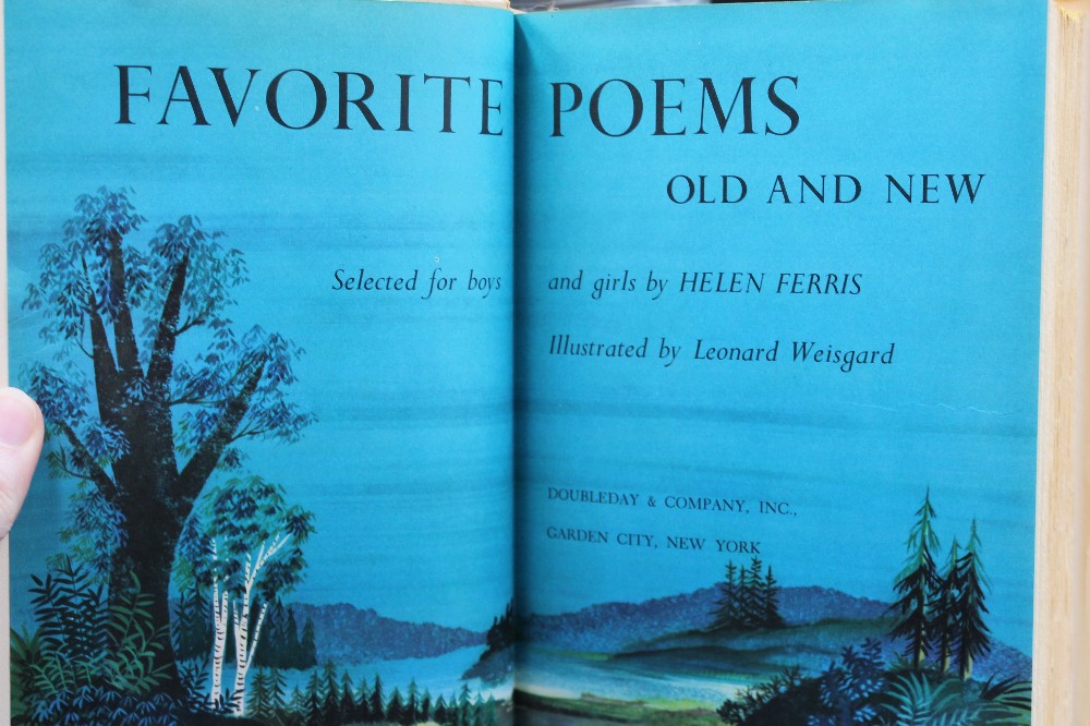 Hardcover vtg 1957 FAVORITE POEMS OLD AND NEW