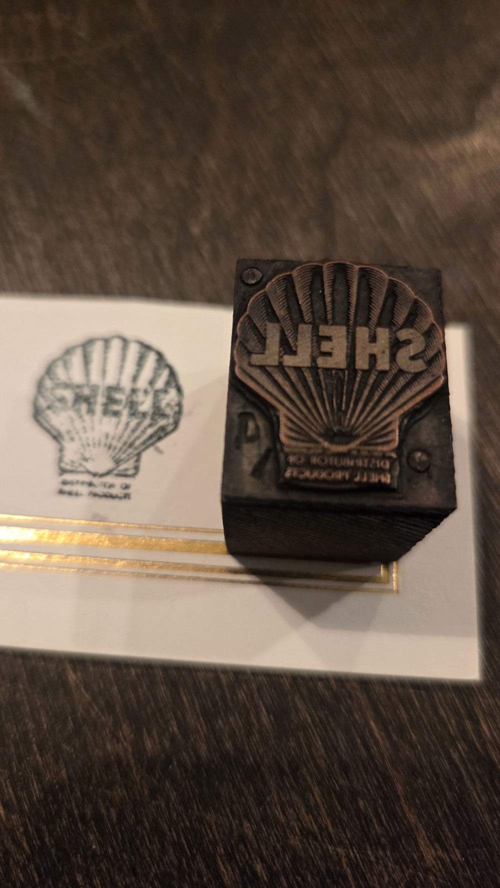 DO-1819 vtg printing block Shell Gas