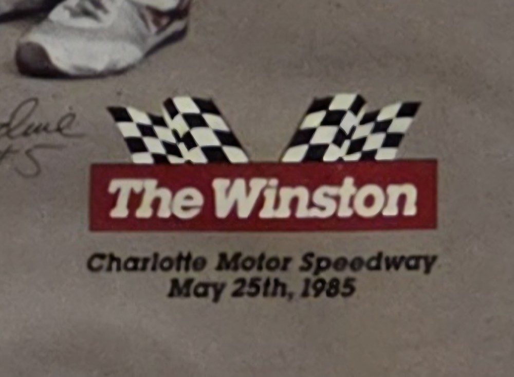 1985 NASCAR The Winston All Star Race Poster Framed