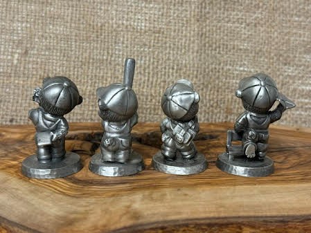 Four Avon Pewter Bears