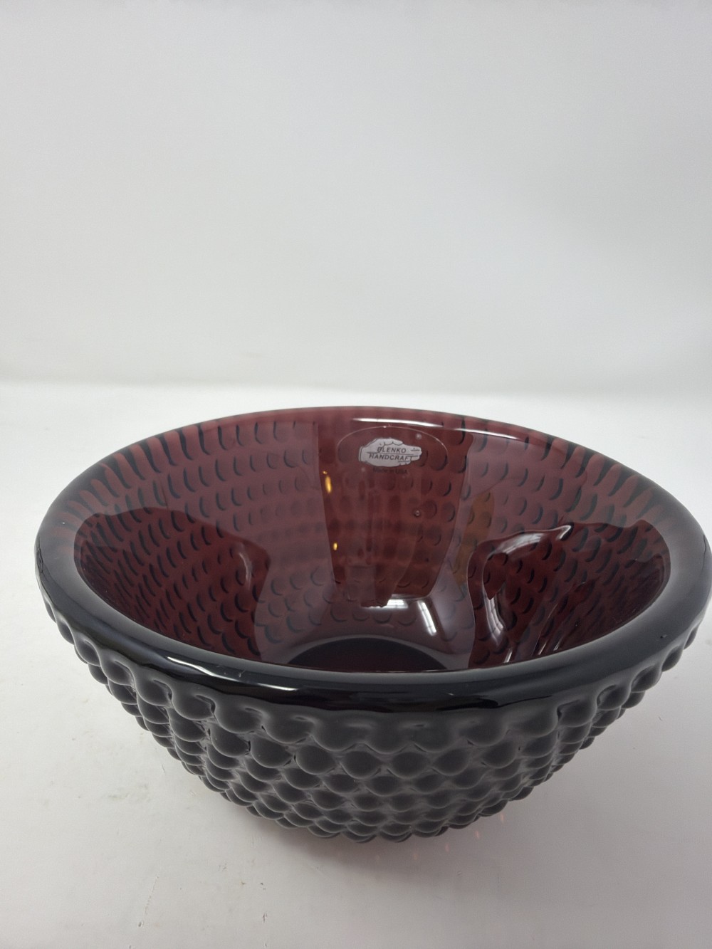 Blenko Amethyst Hobnail Bowl