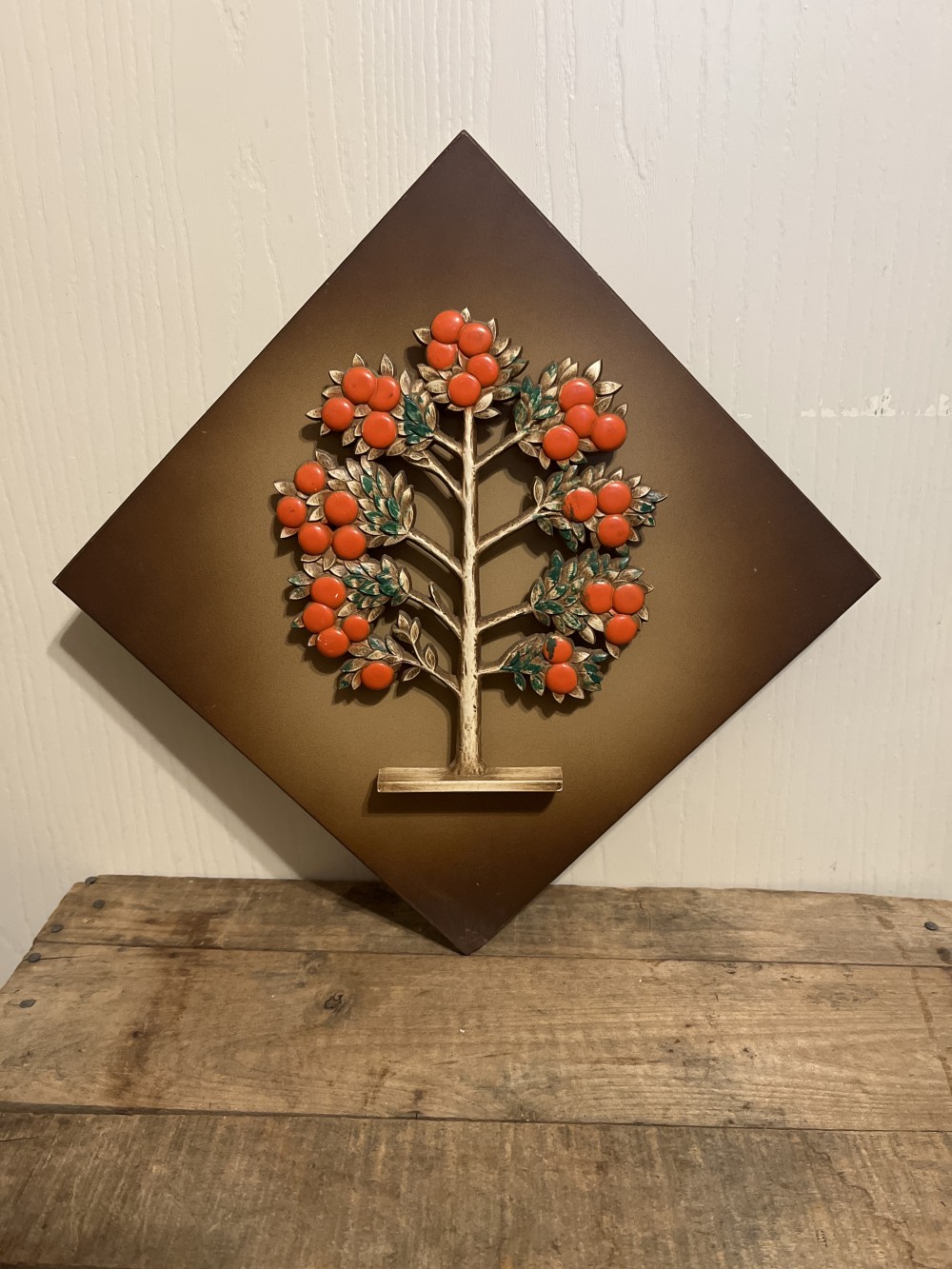 Vtg Syroco wall plaque - Summer