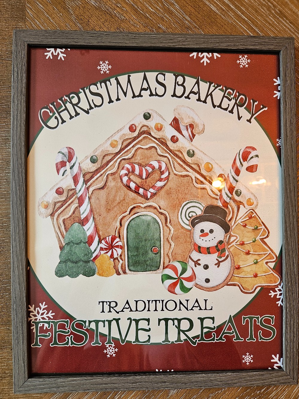 Christmas bakery framed picture