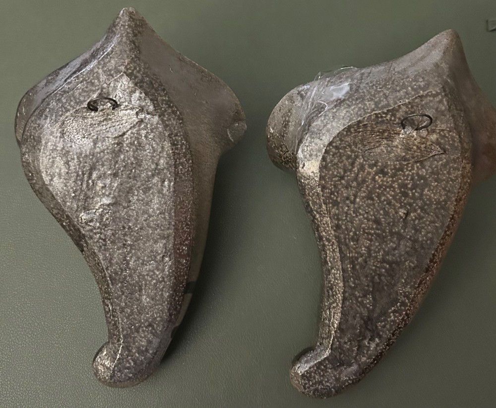 Vintage Ceramic Calla Lily Wall Pockets - Set of 2 | Hand-Glazed Metallic Silver Vases | Mid-Century Modern Art Pottery Dimensional Planters | Dramatic Organic Glaze Drips | #VintagePottery #ArtPottery #WallPockets #CallaLilyVase #MetallicGlaze #MCMDecor