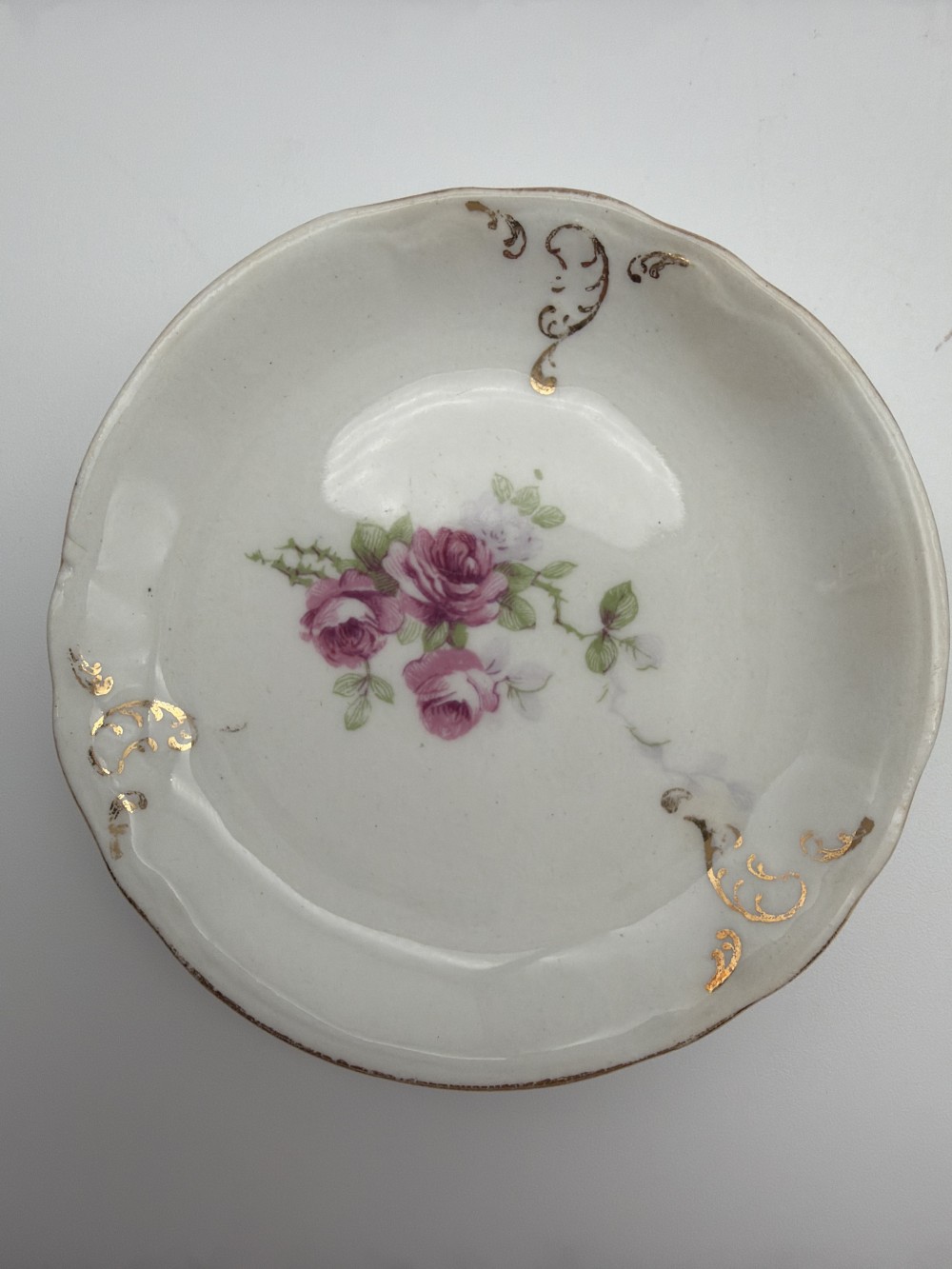 Vintage Pink Rose Butter Pat #11