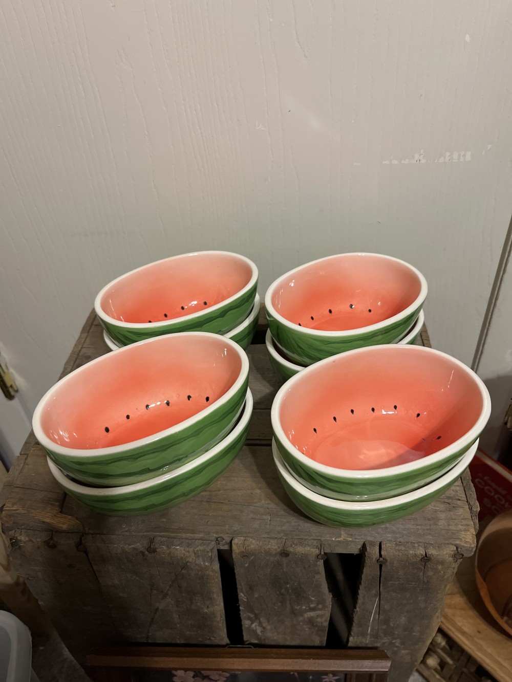 8 pc Lillian Vernon watermelon bowls