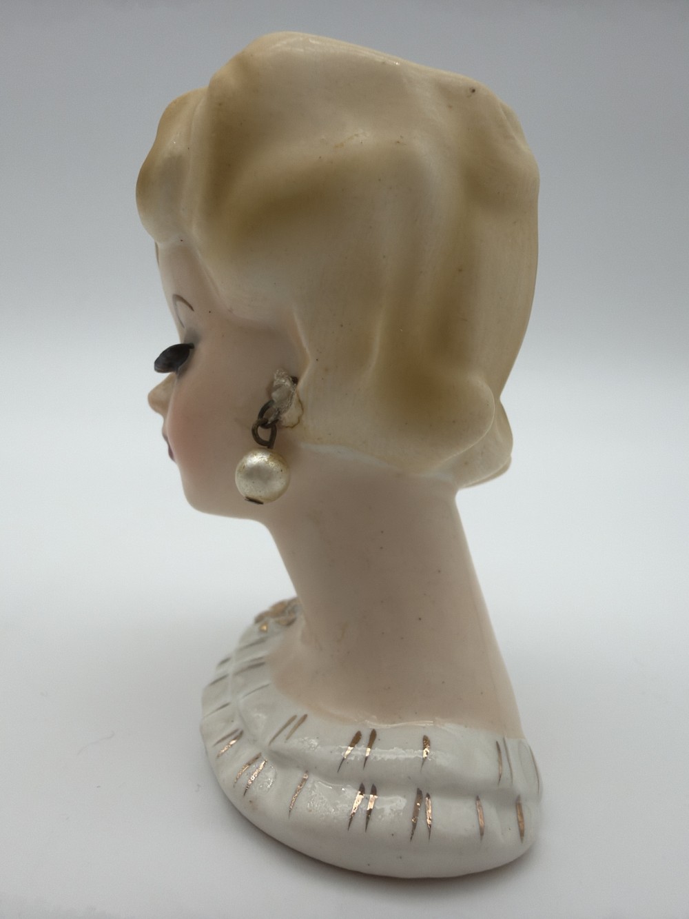 Vtg NapcoWare Mini Lady Head Vase