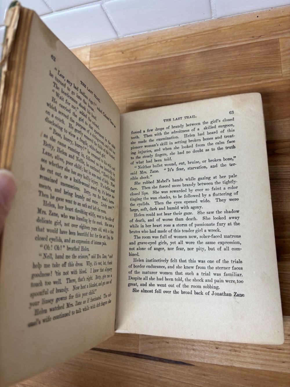 Book The Last Trail by Zane Grey Antique 1909 A.L. Burt Hardcover Western Novel