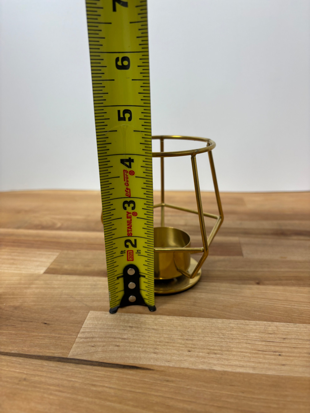 Gold Geometric Metal Tealight Candle Holder Modern Open Frame Table Decor