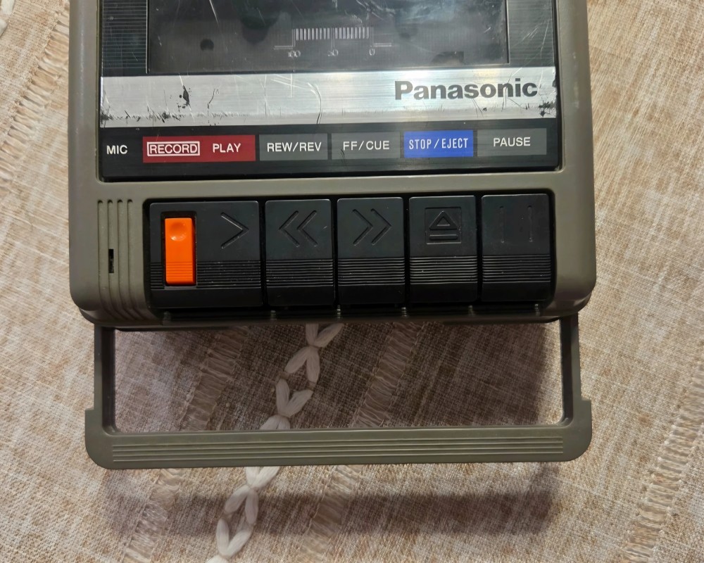 VTG Panasonic Portable Cassette Recorder Works! AS IS