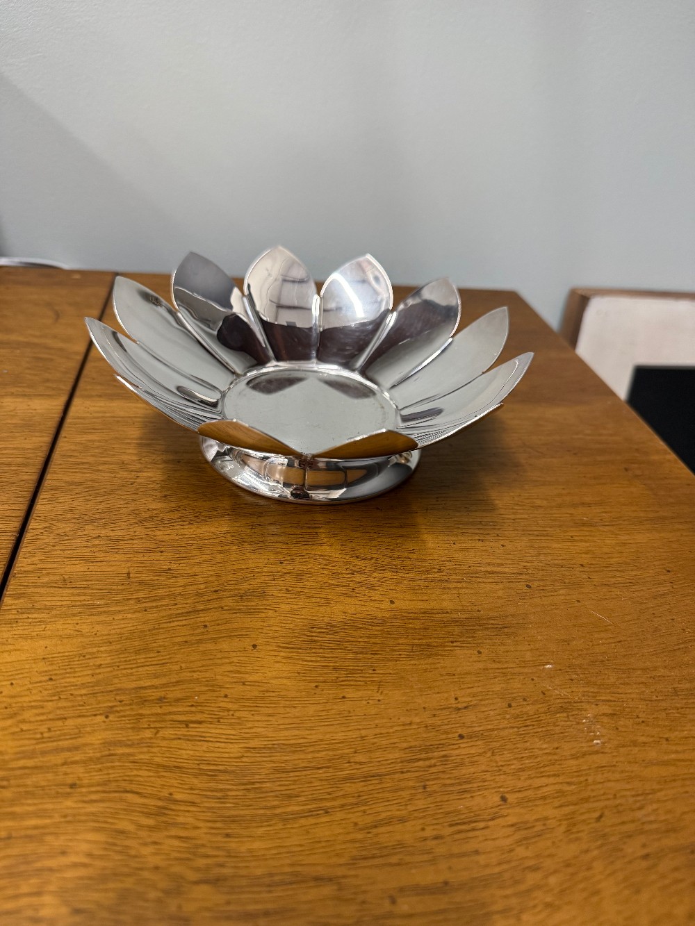 Leonard Silver Plate Louts Water Lily Bowl 1950s