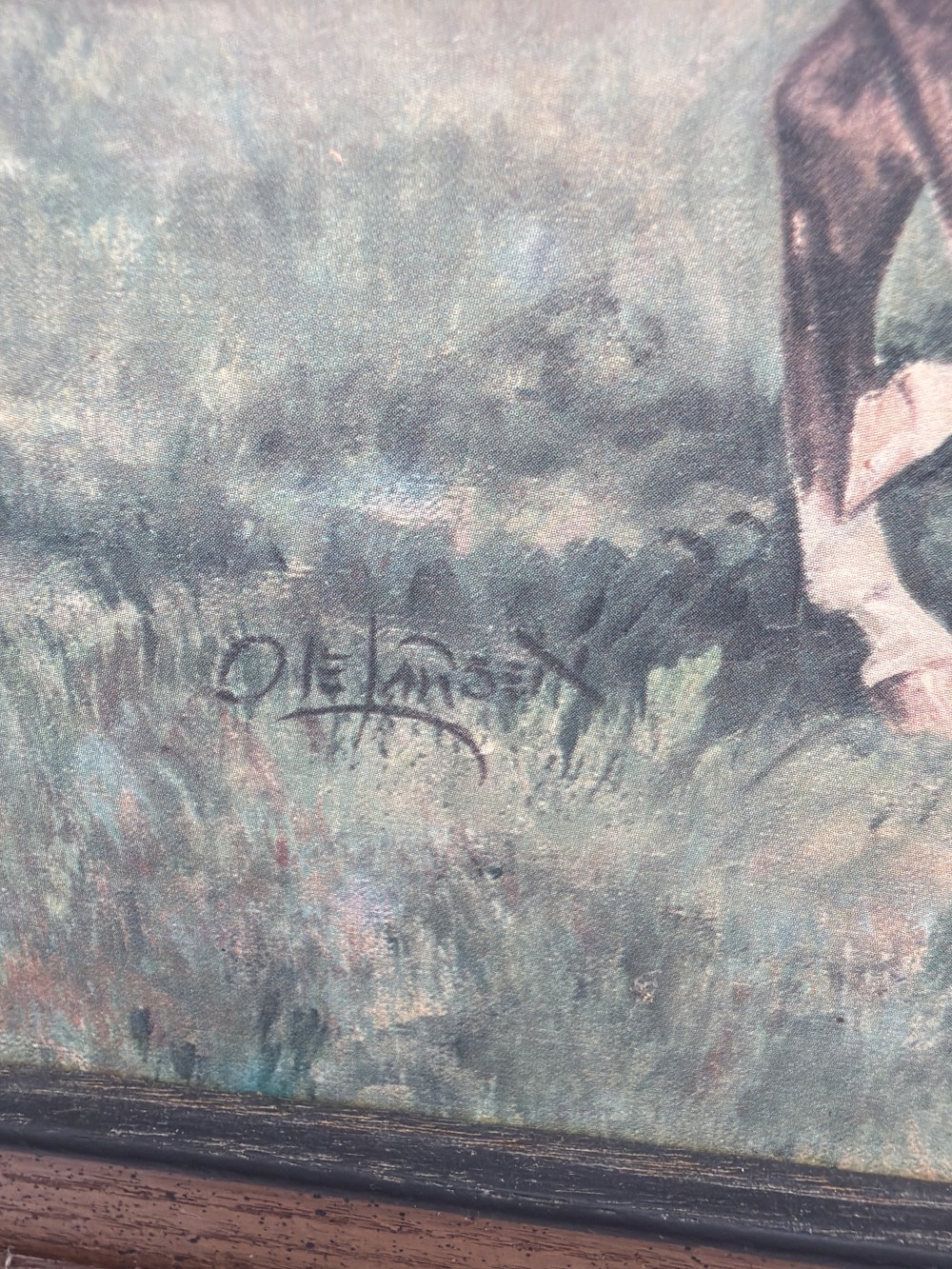 Vtg Ole Larsen Horse in Motion Print