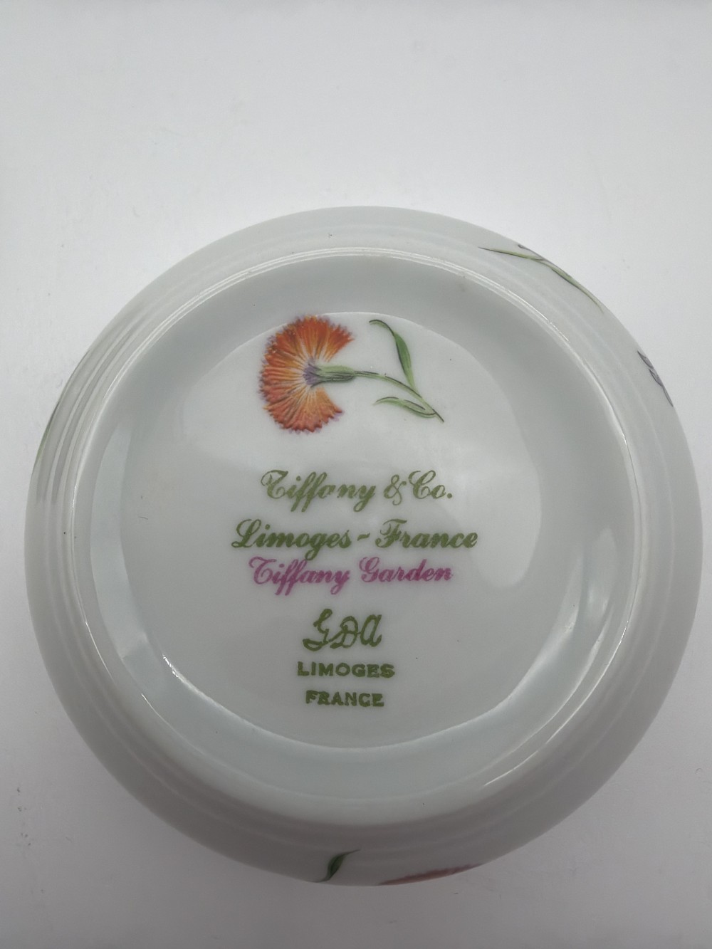 Vintage Tiffany & Co. Limoges Tiffany Garden Porcelain Trinket Box