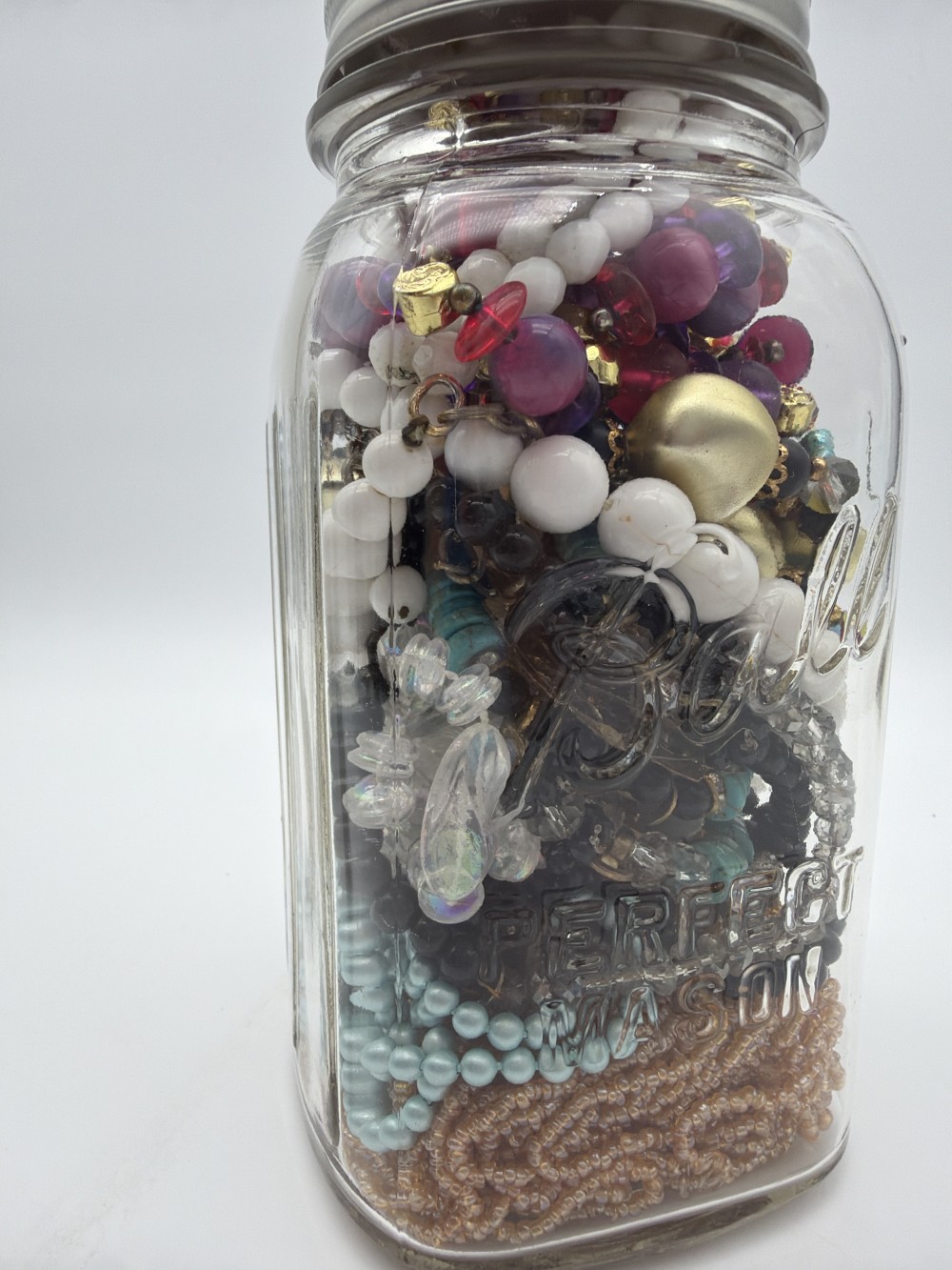 Vintage Necklace Mystery Jewelry Jar