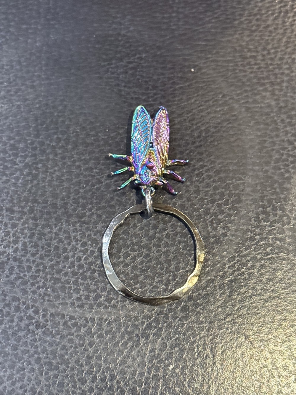 Eyeglass or ID Badge Holder Pin - House Fly Iridescent