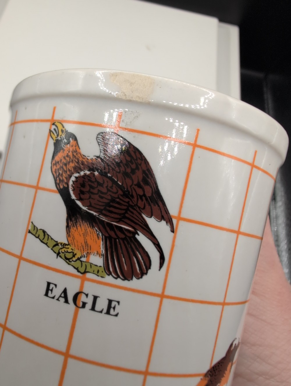 Japan bird mug, as-is