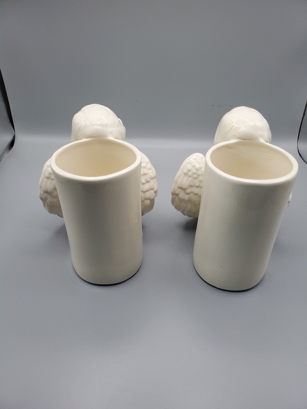 Vintage Angel Cherub Ceramic Planter Pair
