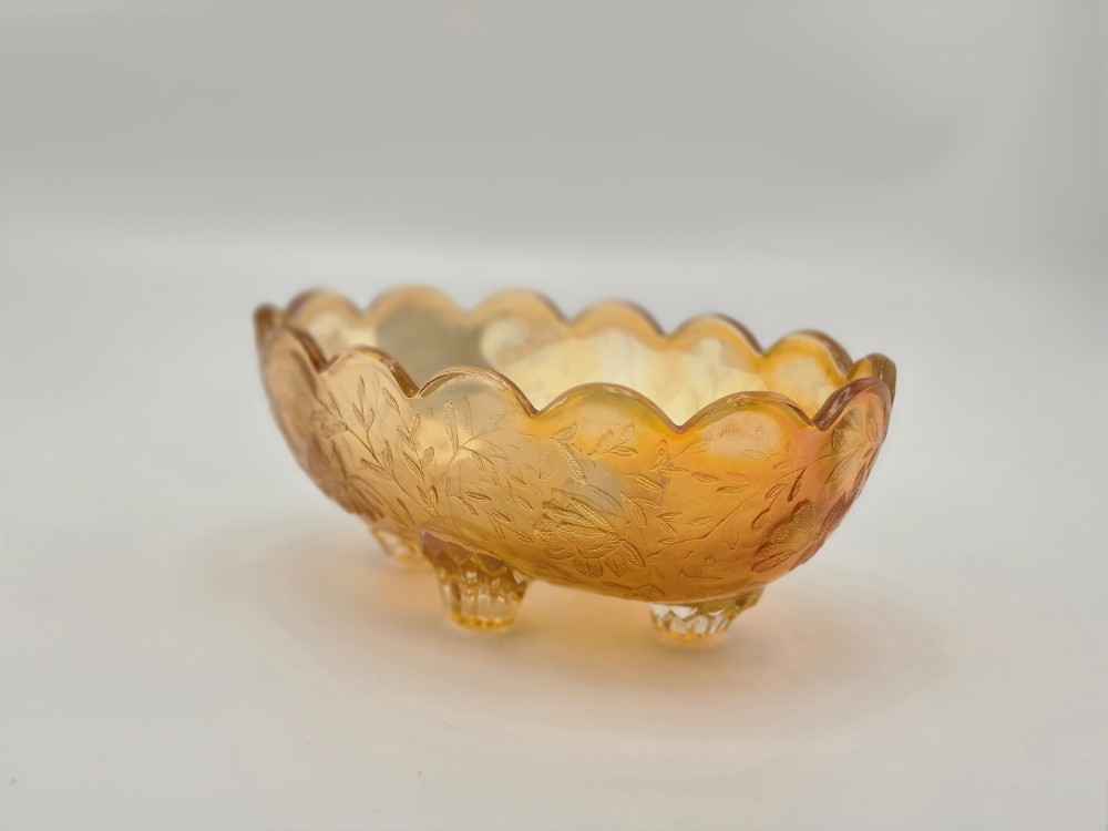 VTG 1950s Jeannette Floragold Candy Dish