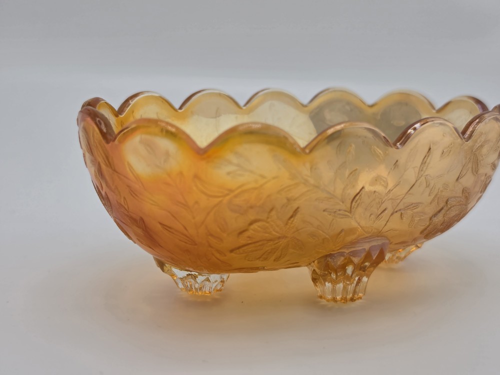 VTG 1950s Jeannette Floragold Candy Dish