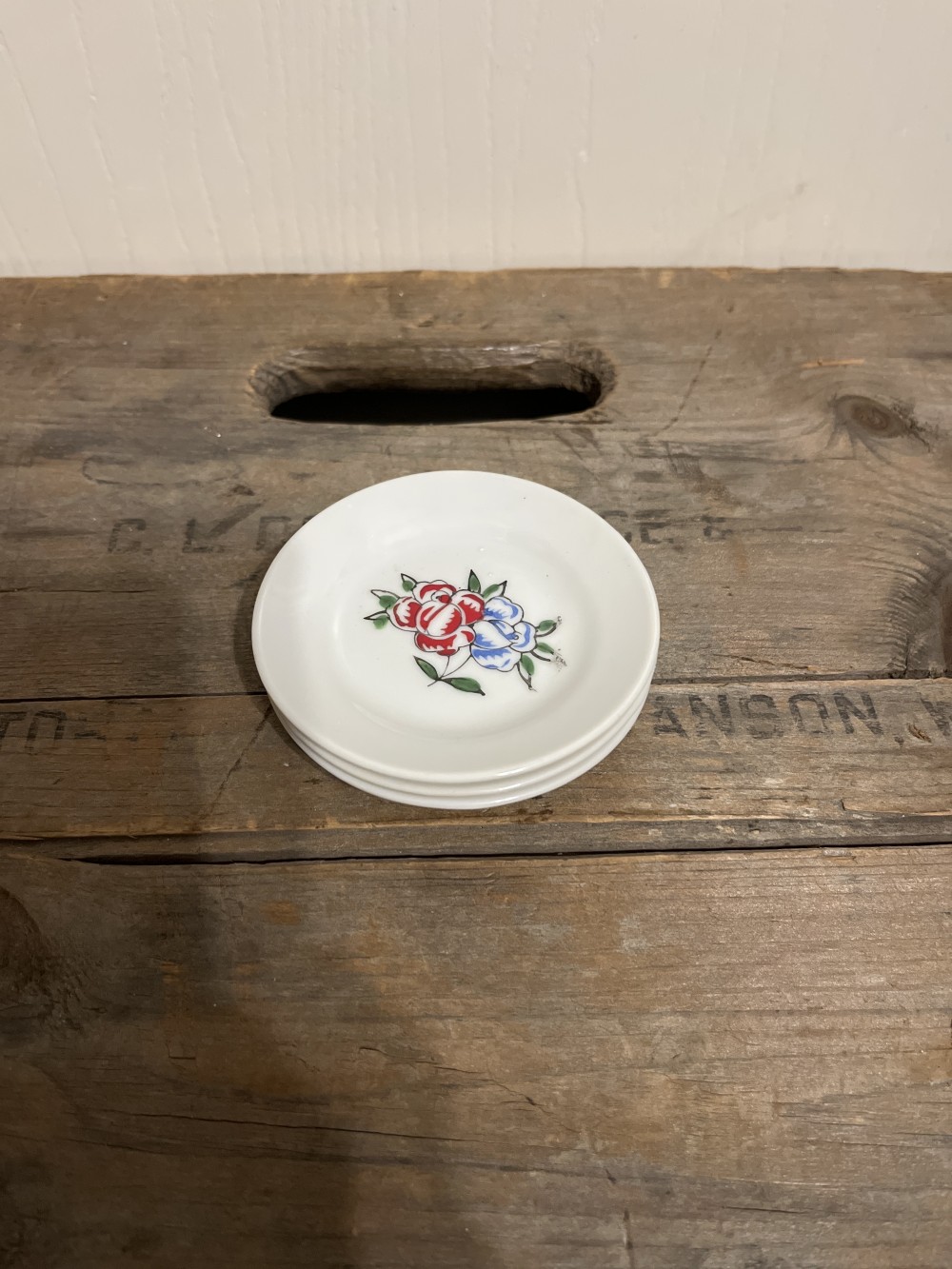 Vtg floral butter pat - Japan