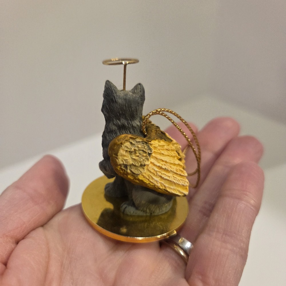Tiny Ones Tabby Cat Angel Ornament