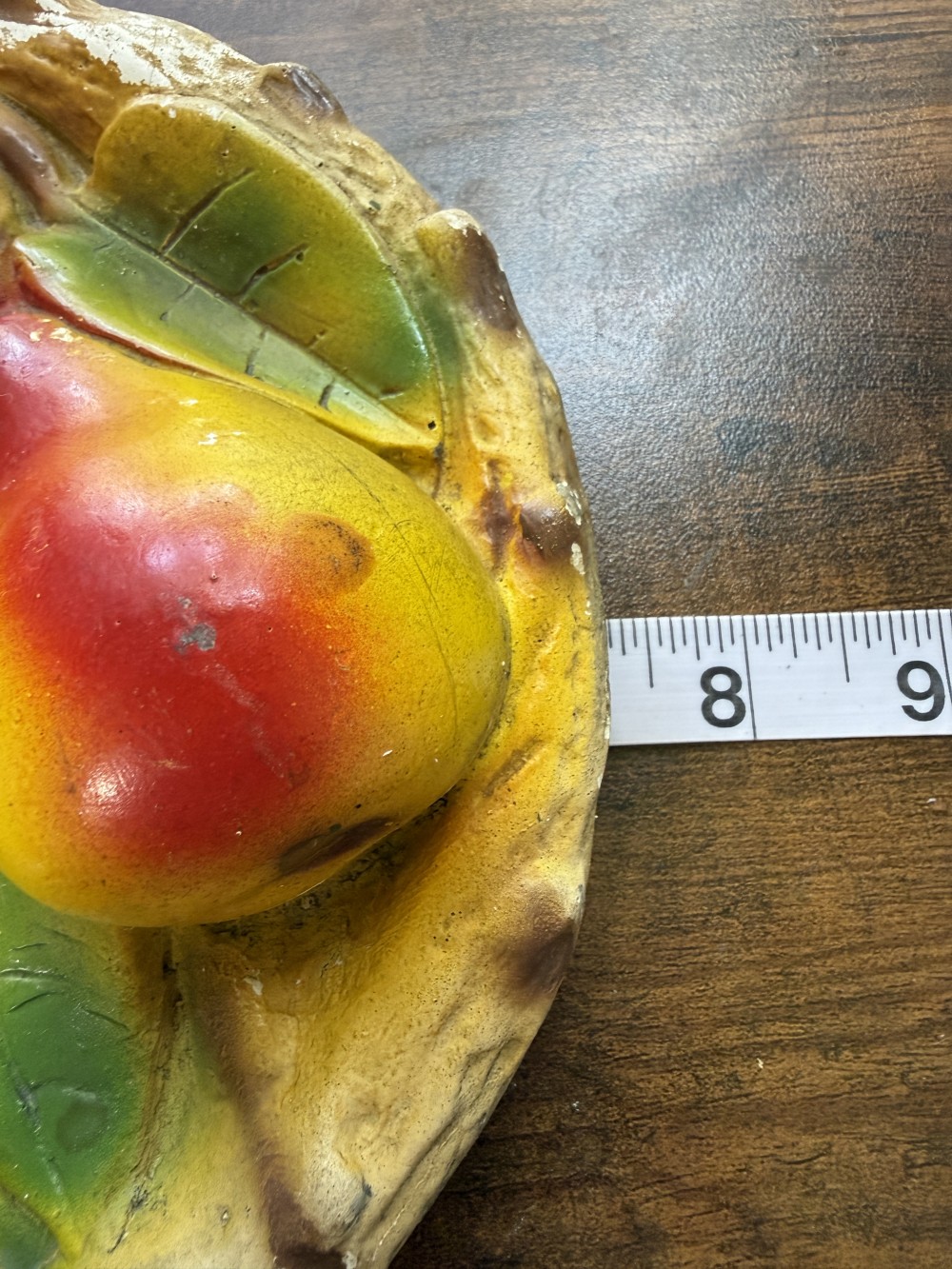 Chalkware fruit wall plate