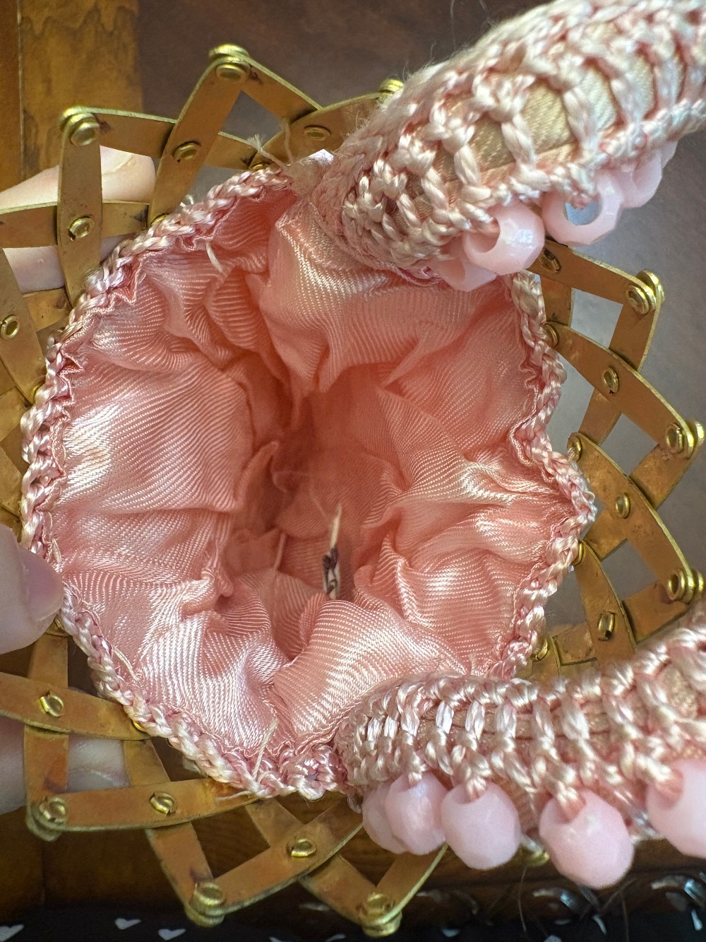 Le Jule Accordion-Top Beaded Miser Purse