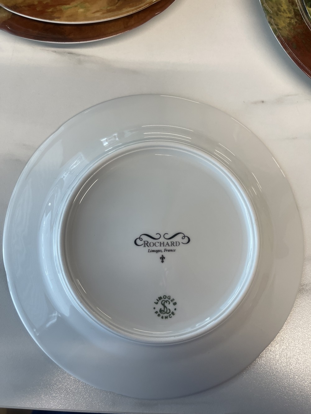 Set 6Limoges dessert plates with fruit