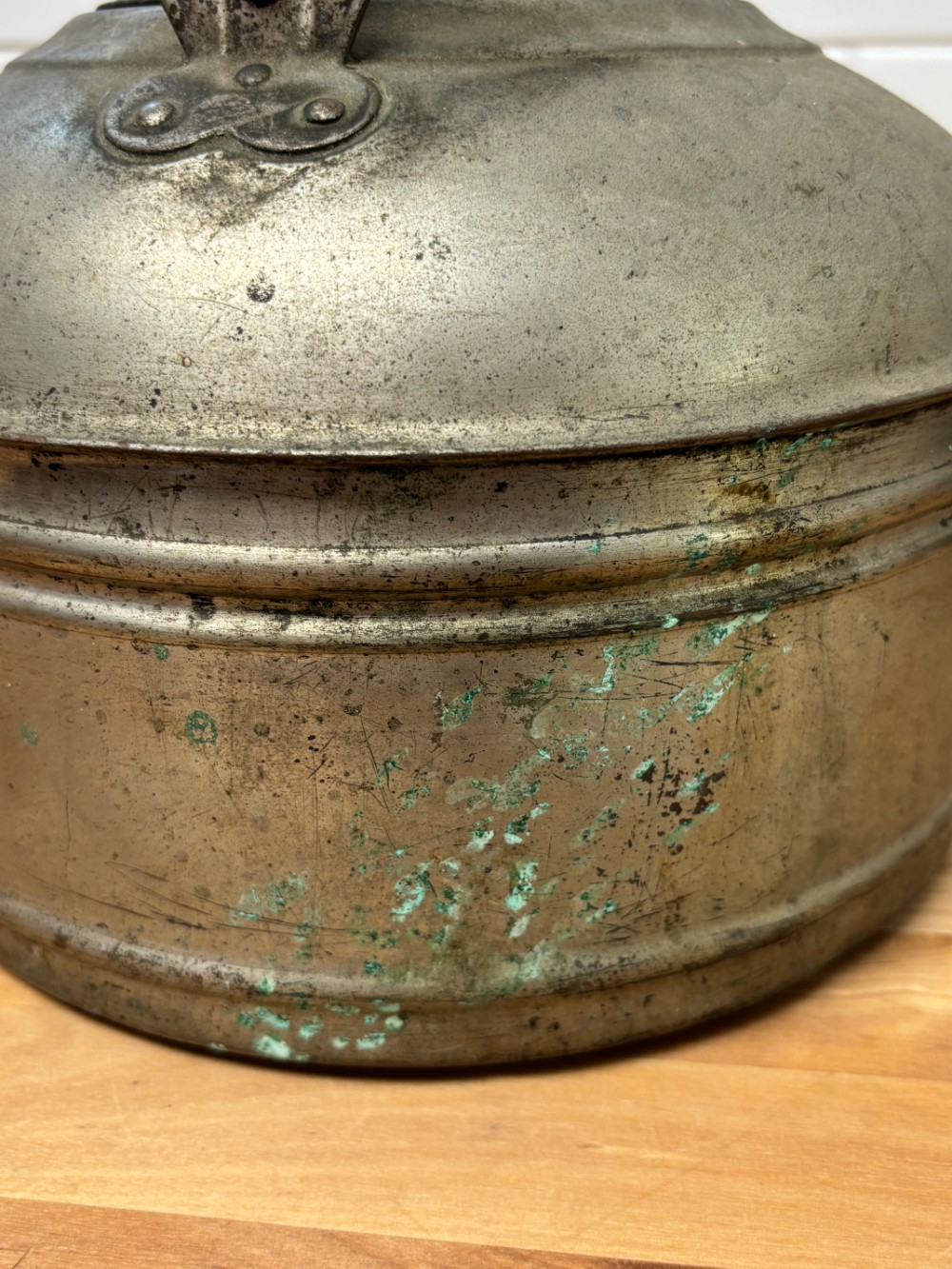 Antique Majestic Copper Tea Kettle 1898 Patent Primitive Farmhouse Decor Pot Cottagecore