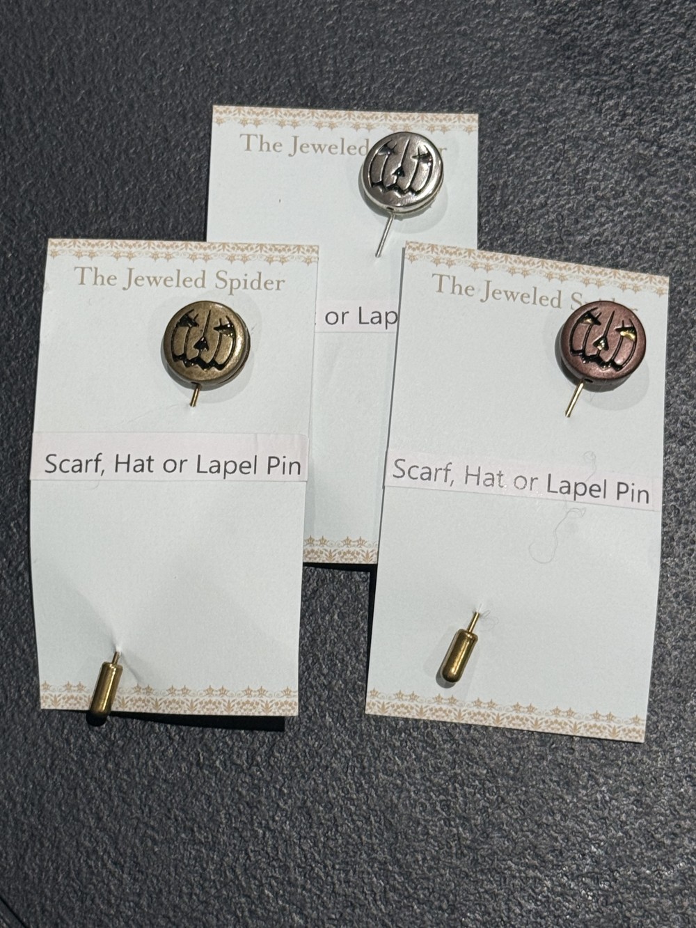 Hat Pin, Scarf Pin - Jack O Lantern,  Lapel Pin