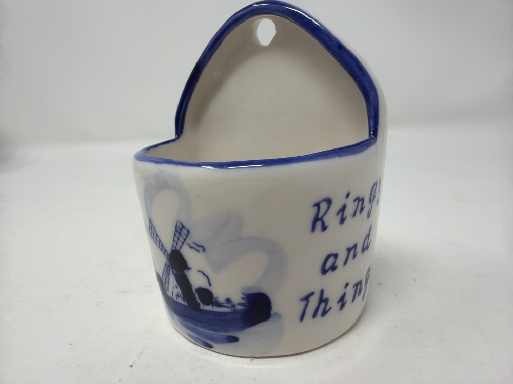 Delft Rings & Things Wall Pocket
