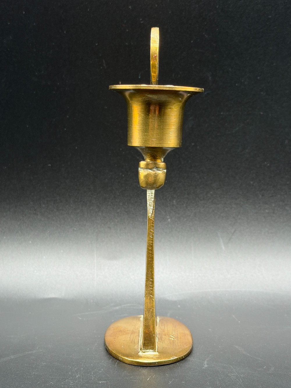 Brass Silhouette Angel Taper Candle Holder Vintage Mid-Century Modern Minimalist Christmas Holiday Decor