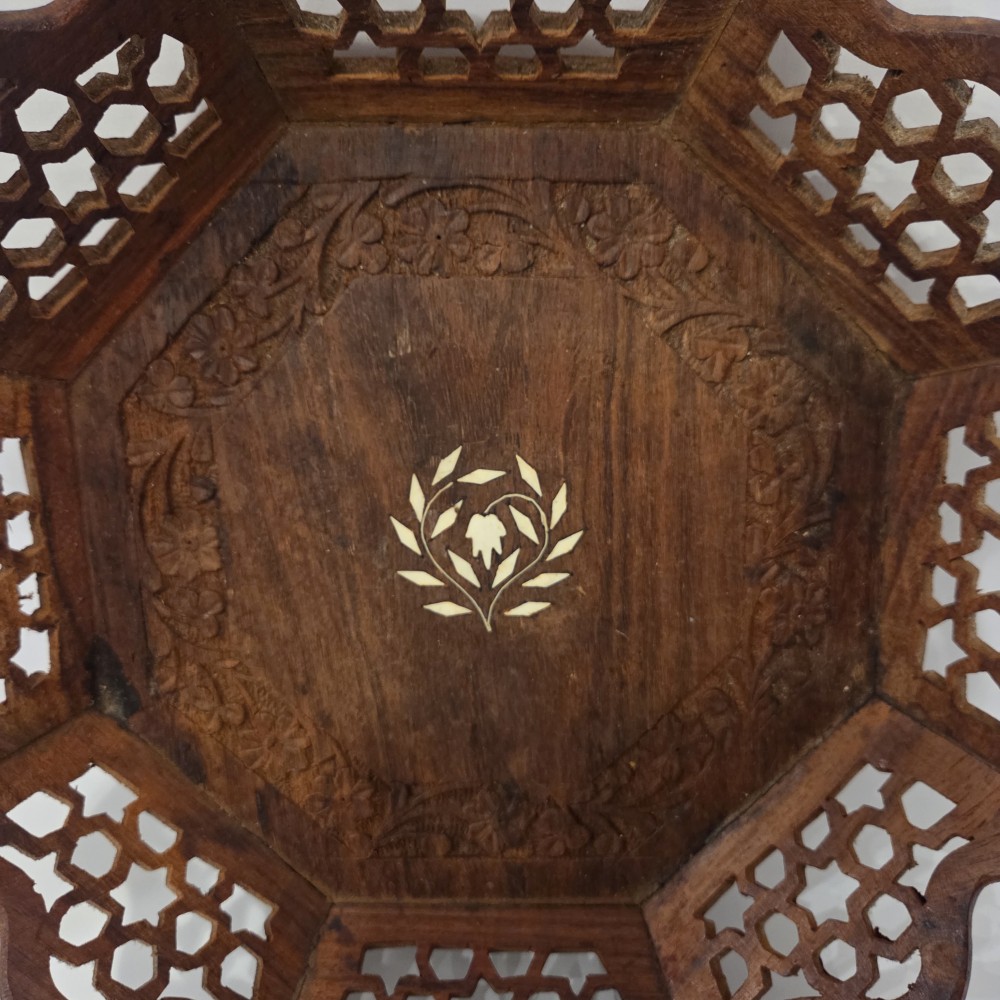 VTG Handcarved Wood 12 inch Bowl