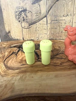 Plastic Pink Camel with Green  S/P Shakers Unusual