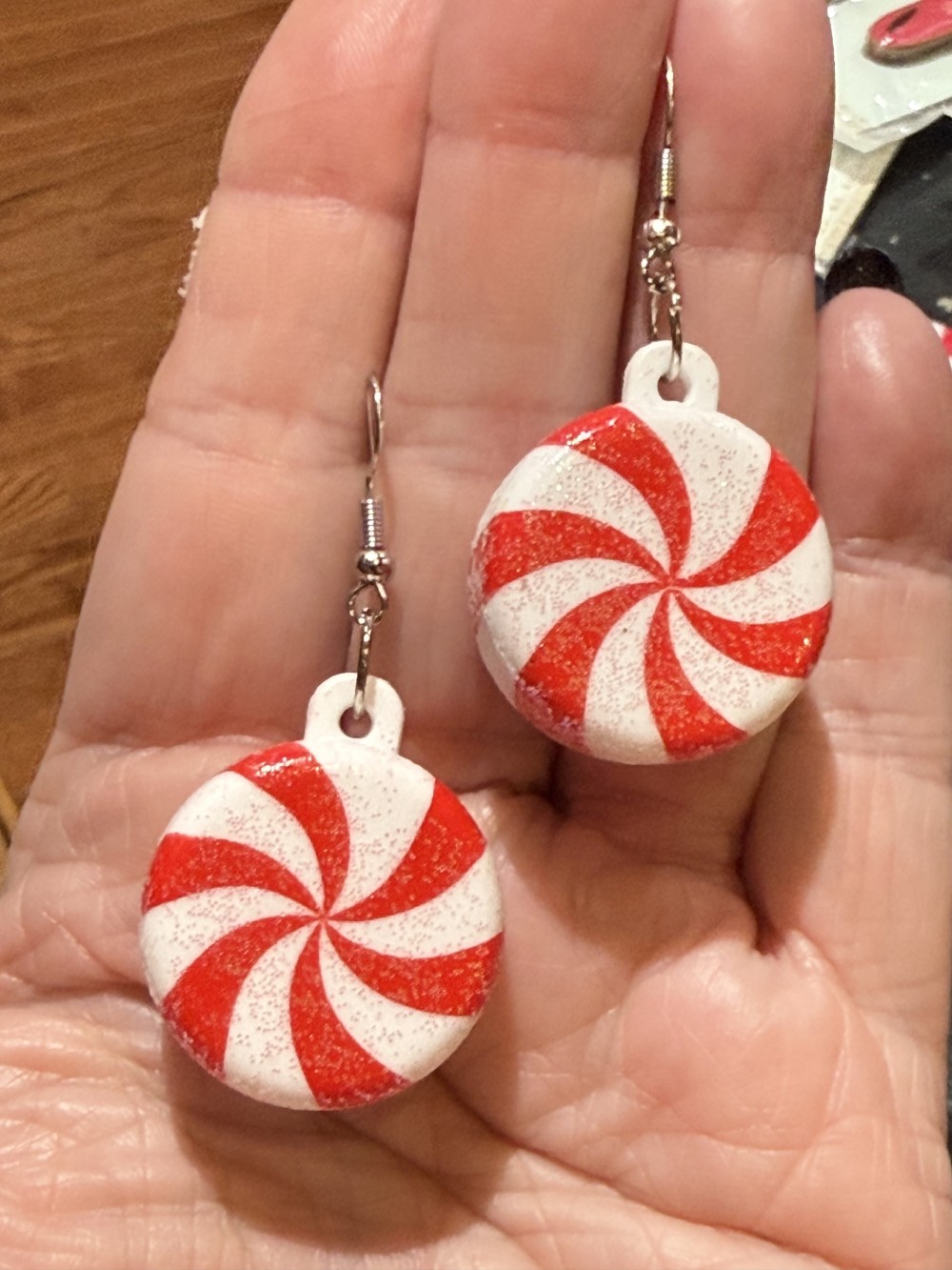 Earrings - Peppermint Candy, Candies