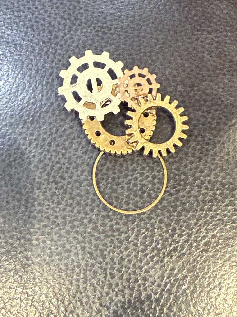 Eyeglass or ID Badge Holder Pin - SteamPunk Gears