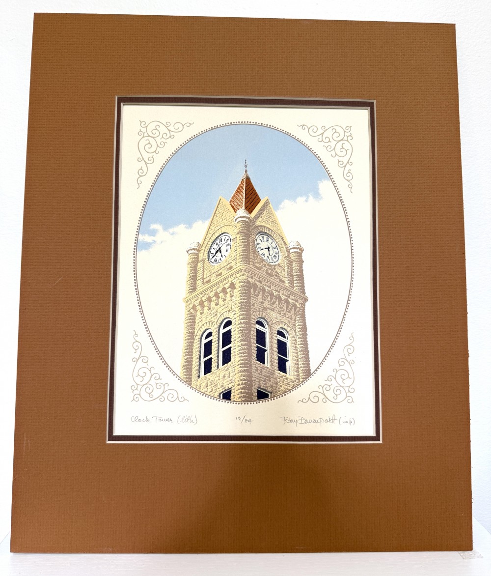 Ray Davenport vintage clock tower print